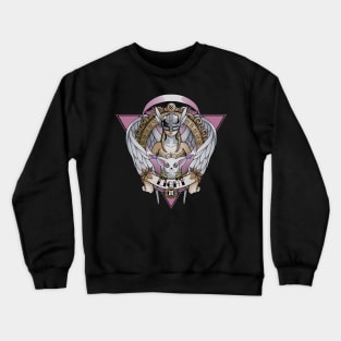 Digimon of light Angewomon - Angel wings - Cat Gatomon Tattoo Crewneck Sweatshirt